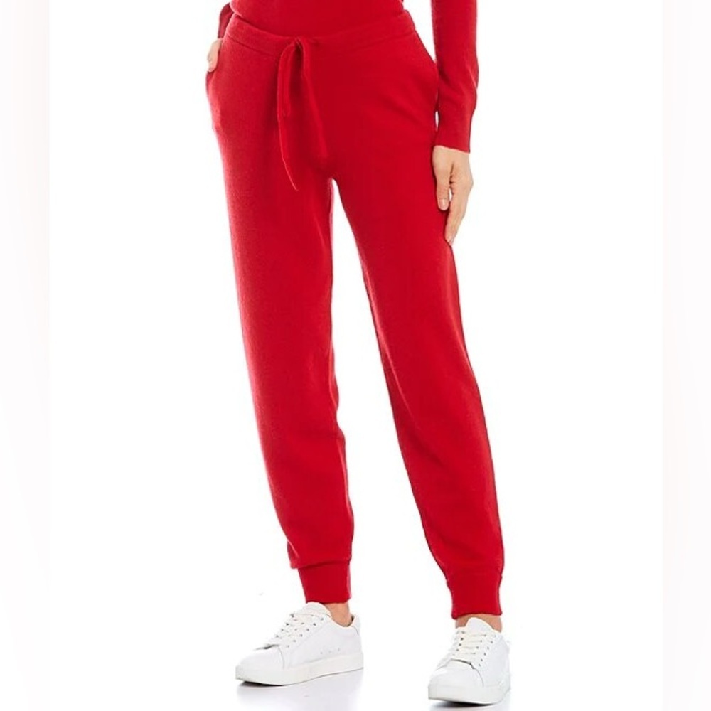Antonio Melani Luxury Collection Elizabeth Cashmere Joggers Red Holiday Lounge